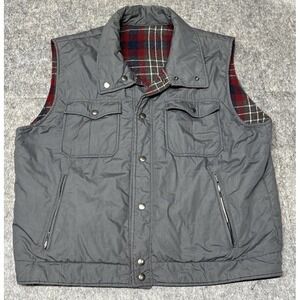 Vintage St Johns Bay Vest Reversible Mens X-Large‎ Snap Button (45)